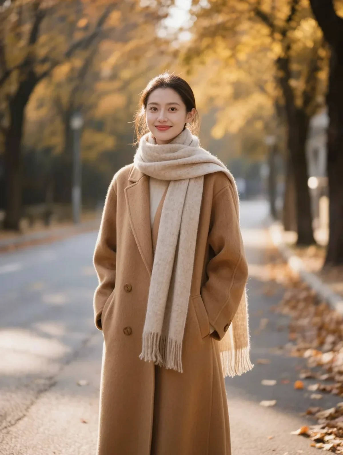 Why a Scarf Changes the Proportions of a Classic Coat